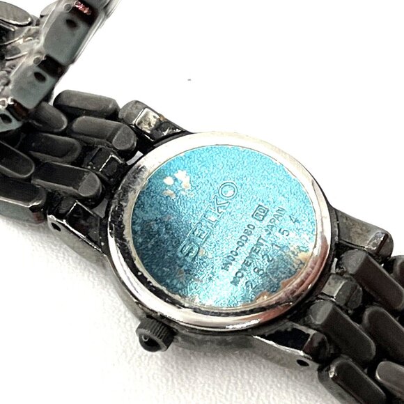 Seiko 1N00-0DB0 Black Annodized Ladies Watch 6.5" Works - Picture 8 of 9